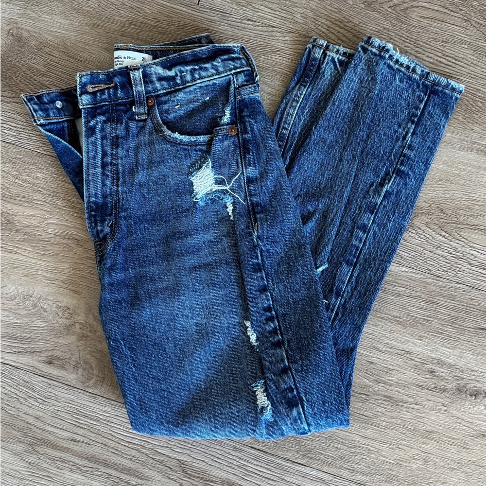 Abercrombie & Fitch Women’s Blue High Rise Skinny Jeans